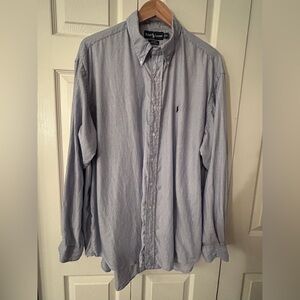 Ralph Lauren Men's Light Blue Button Down‎ Shirt Blaire 100% cotton #preppy